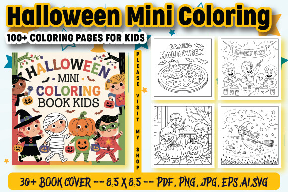 Halloween Mini Coloring Book, Halloween