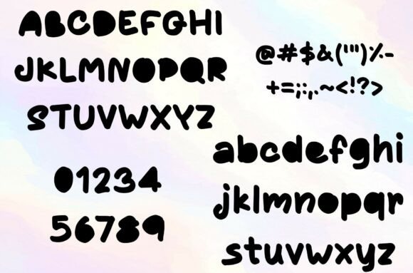 Hoppy Letters Font PNG with transparent background - Preview 5
