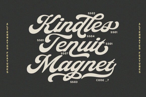 Magdalia Font PNG with transparent background - Preview 4