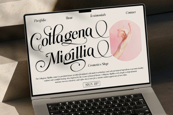 Megivia Font PNG with transparent background - Preview 2