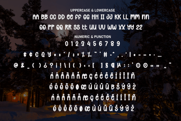 Night Winter Font PNG with transparent background - Preview 6