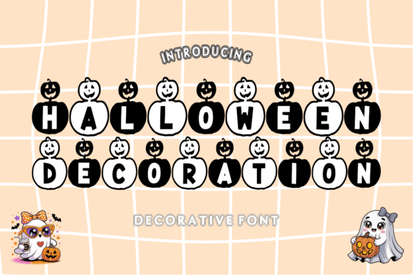 Pumpkin Character Font PNG with transparent background - Preview 1