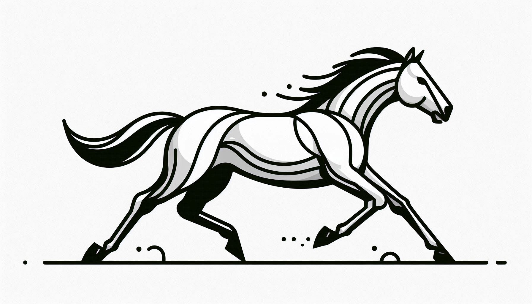 Running Profile Horse