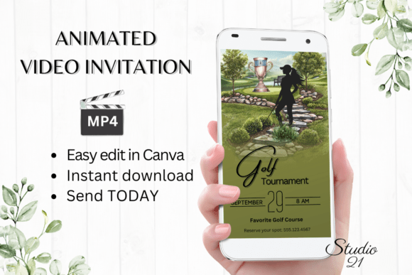 Animated Golf Tournament Invitation