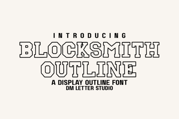 Blocksmith Outline Slab Serif Font By Sharon ( DmStudio )