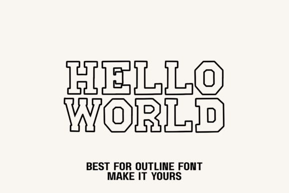 Blocksmith Outline Font - Preview 1