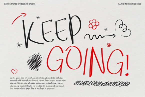 Blue Kasual Handwritten Font - Preview 1