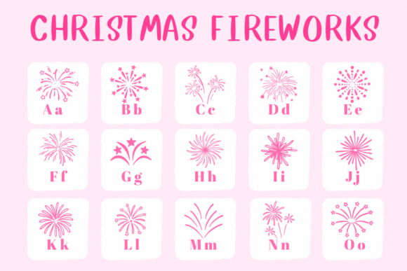 Christmas Fireworks Font - Preview 1