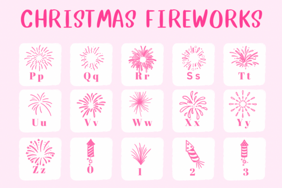 Christmas Fireworks Font - Preview 2