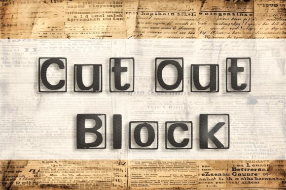 Cut out Block Font - Preview 1