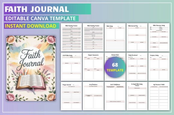 Editable Faith Journal Canva Template Graphic by KDP GALLERY · Creative ...