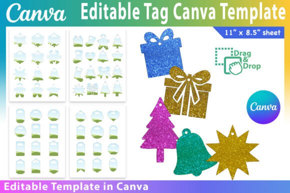 Editable Gift Tag Canva Template