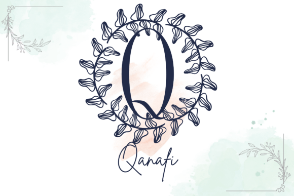 Floralith Monogram Font PNG with transparent background - Preview 1