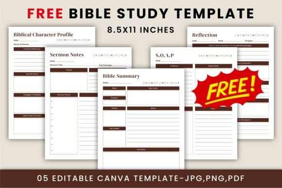 Free Bible Study Canva Kdp Template Graphics