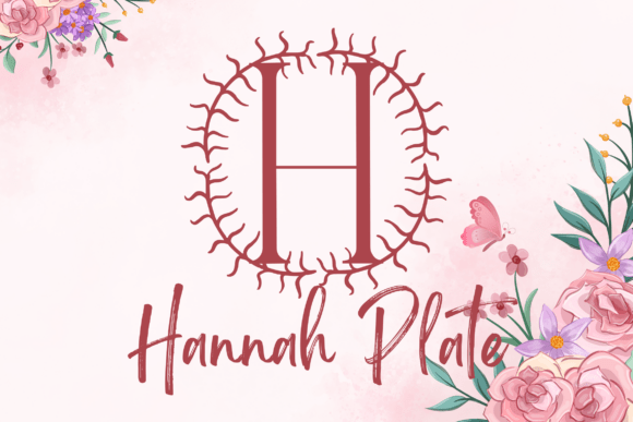 Frondora Monogram Font PNG with transparent background - Preview 1