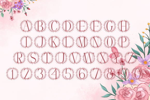 Frondora Monogram Font PNG with transparent background - Preview 3