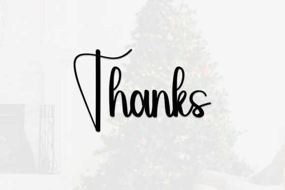 Happy Cristmas Font PNG with transparent background - Preview 4