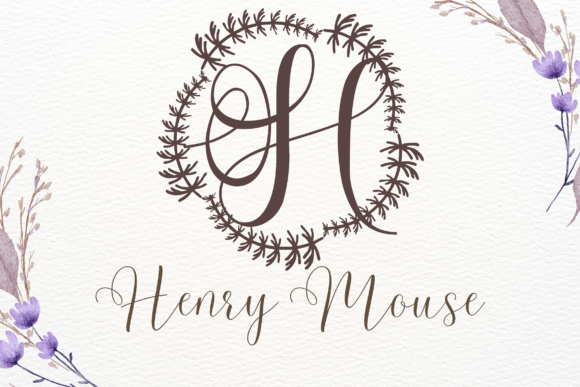 Leafenca Monogram Font PNG with transparent background - Preview 1