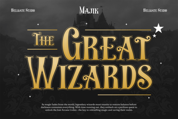 Majik Regular Font PNG with transparent background - Preview 1