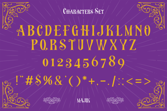Majik Regular Font PNG with transparent background - Preview 2