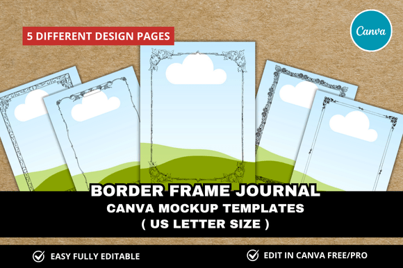 5 Frame Border Journal Template