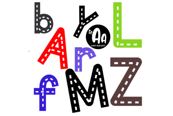 Alphabet Roads Tracing Font - Preview 1