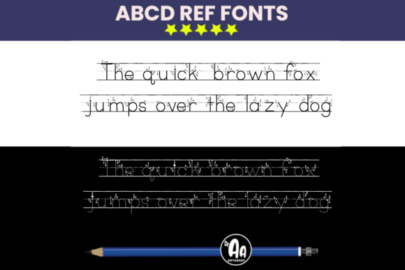Arrows Lined Letter Tracing Font - Preview 1