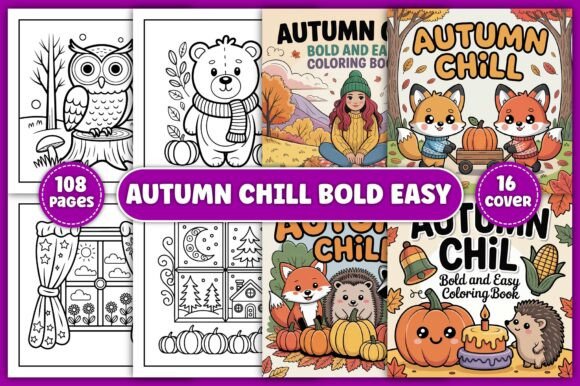 Autumn Chill Bold & Easy Coloring Pages