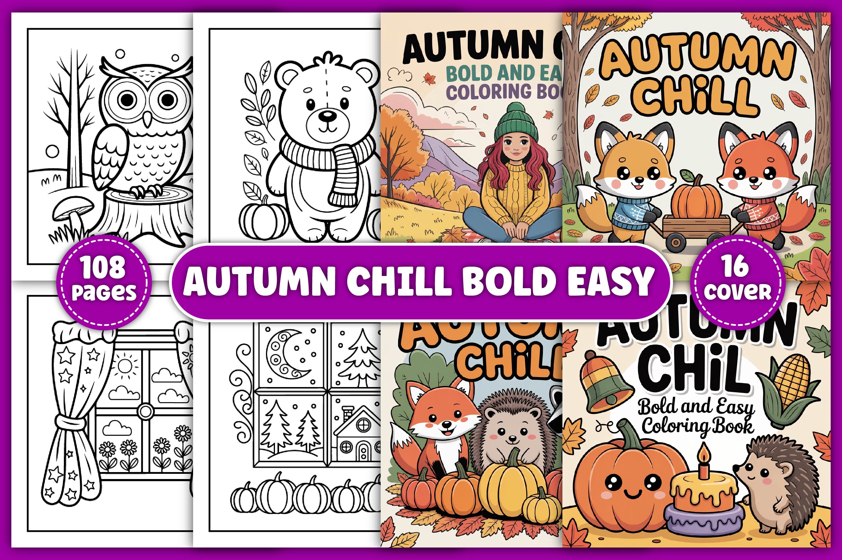 Autumn Chill Bold & Easy Coloring Pages