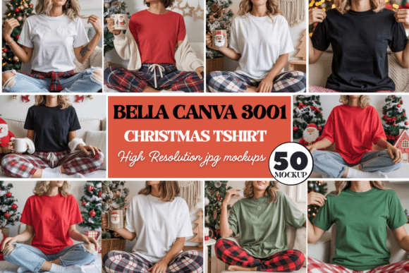 Bella Canva 3001 Christmas Mockup Bundle