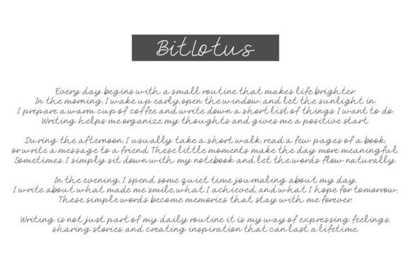 Bitlotus Font - Preview 6