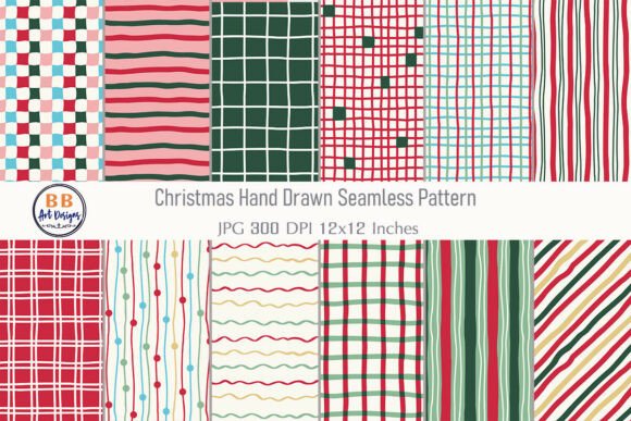 Christmas Pattern Hand Drawn Paper Cozy