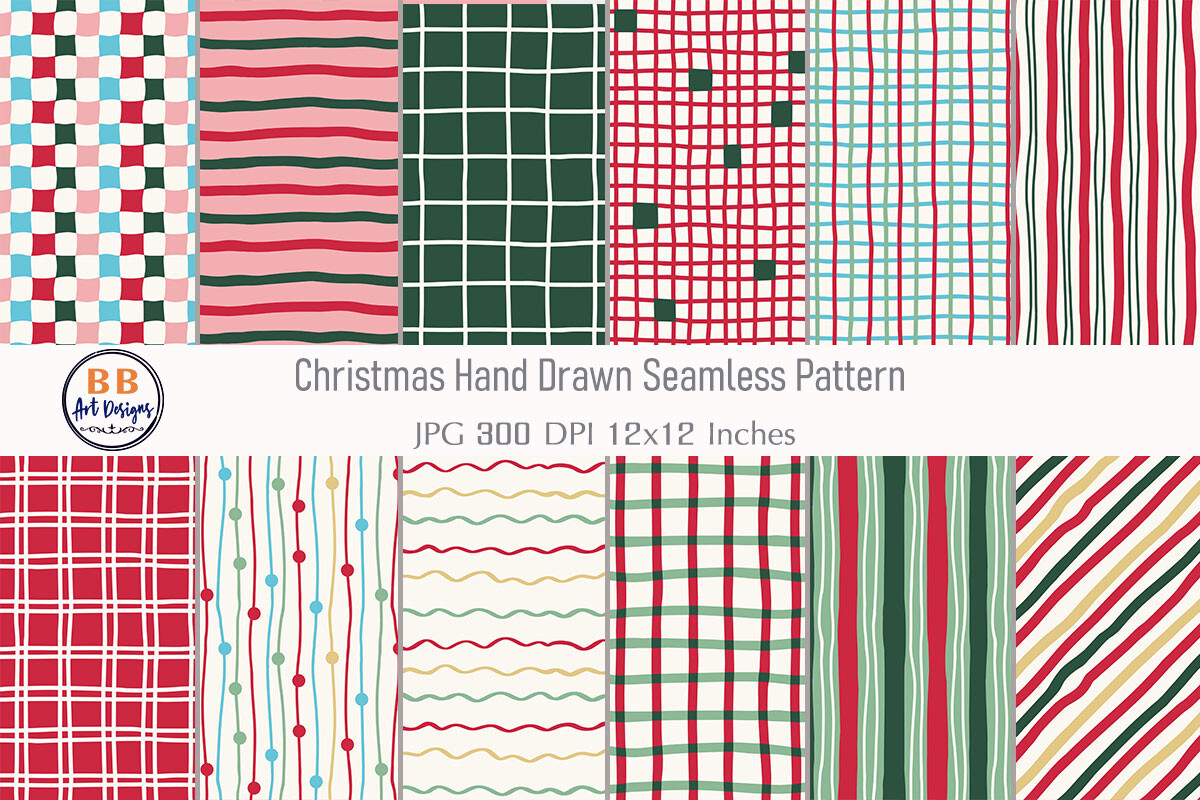 Christmas Pattern Hand Drawn Paper Cozy