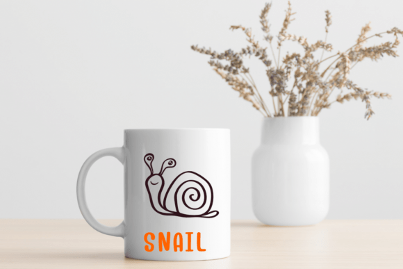Cute Snail Animal Font PNG with transparent background - Preview 5