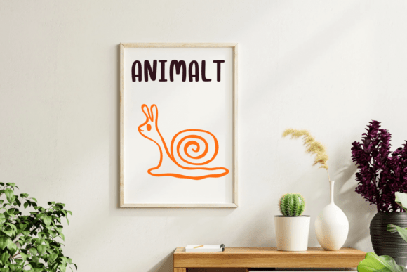 Cute Snail Animal Font PNG with transparent background - Preview 6