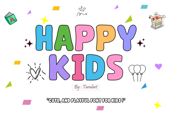 Display Kids Font font preview - 2