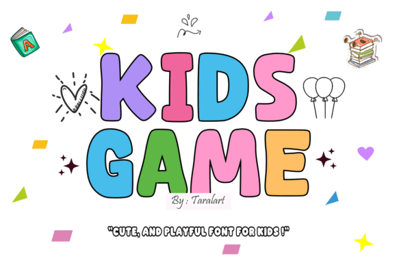 Display Kids Font font preview - 3