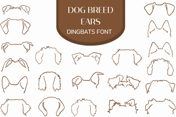 Dog Breed Ears Dingbats Font By Heartcraft Atelier