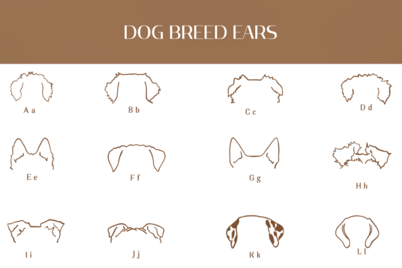 Dog Breed Ears Font - Preview 1