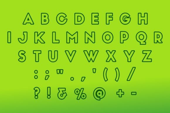 Grinch Outline Font - Preview 4