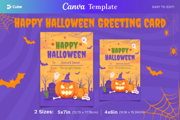 Halloween Greeting Card Canva Template
