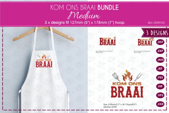 Kom on Braai | Fits 5" X 7" Hoop
