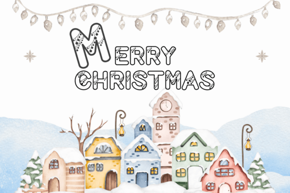 Merry Lights Font PNG with transparent background - Preview 4