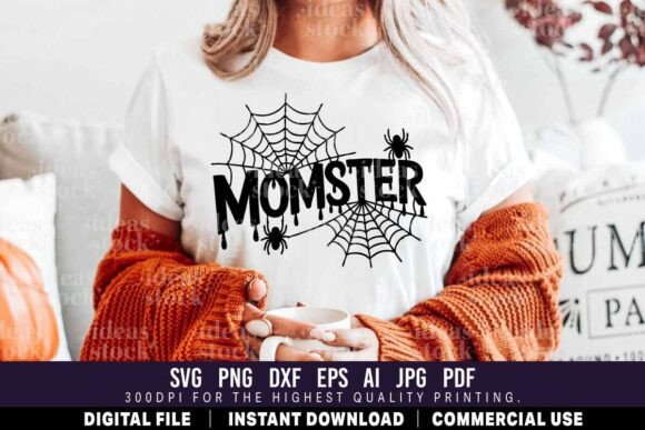 Momster SVG. Funny Halloween SVG