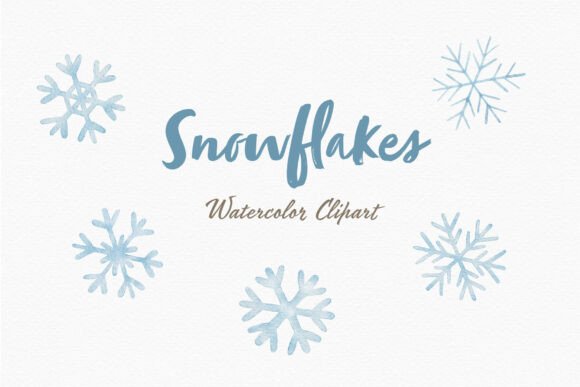 Snowflake Watercolor Clipart Winter Png Graphic Illustrations By JoyDigitalDesign by Elena Platova