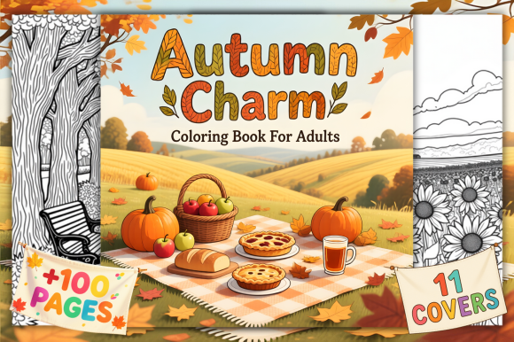 Autumn Charm Coloring Book for Adults