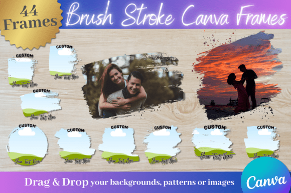 9pc Editable Bootleg Canva Frames Bundle