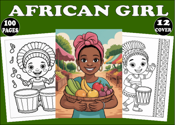 African Girl Coloring Pages for Kids