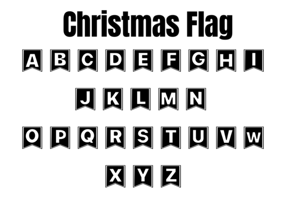 Christmas Flag Font - Preview 1