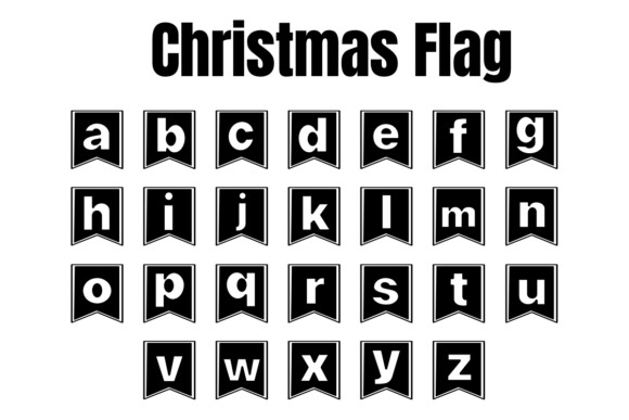Christmas Flag Font - Preview 2